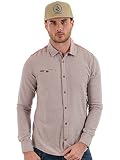  Volcom - Camiseta Deportiva - para Hombre, Remedy LS, Rojo, L