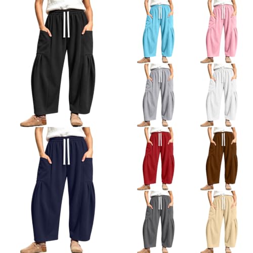 Wide Leg Sweatpants Women Casual Baggy Barrel Harem Pants with Pockets - image 1