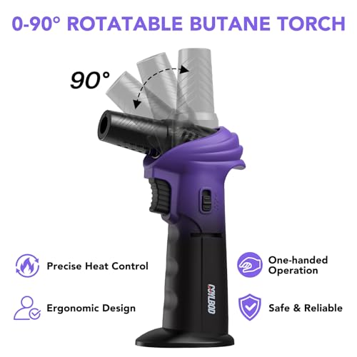 Image of Butane Torch Lighter 0-90Rotating Safety Lock for Soldering