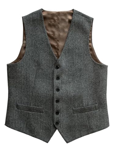 Gilet de costume homme anti-plis à chevrons restez impeccable toute la journée au bureau