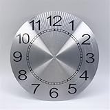 MoSundi Esfera de reloj de aluminio de 9.5 pulgadas con números arábigos, placa de repuesto de metal dorado de 243 mm para proyectos de reloj de pared de cuarzo