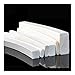 JEEIJ 1/2/3Meter Square Silicone Sponge Strip, 2Ã—10mm-16Ã—16mm White Silicone Foamed Rubber Doors Windows Gasket Trim Seal, 1pcs (Length : 3Meters, Width : 2x10mm)