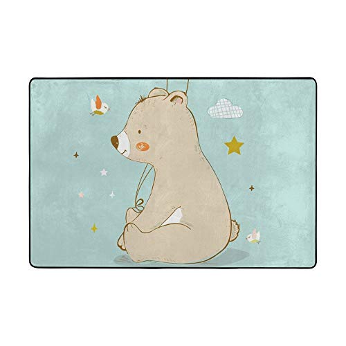 Tapis de sol mignon ours bleu pour protéger le sol et amuser les enfants