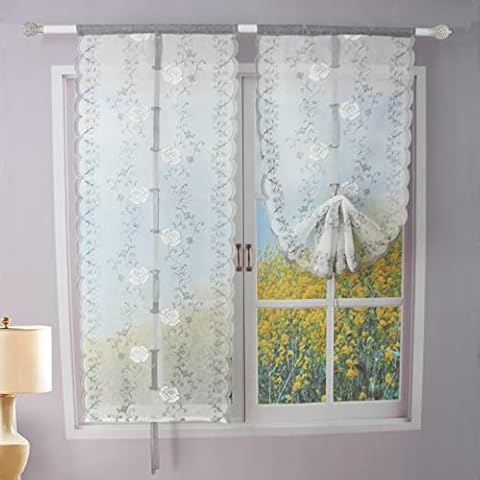 Rideaux de cuisine FYJS gris 60x240 cm Cover