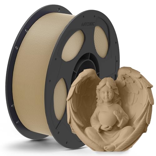 Image of ANYCUBIC Matte PLA Filament 1.75mm, 3D Printing PLA Filament 1.75mm Dimensional Accuracy + /- 0.03mm, 1KG Reusable Spool (2.2 lbs), Latte Brown
