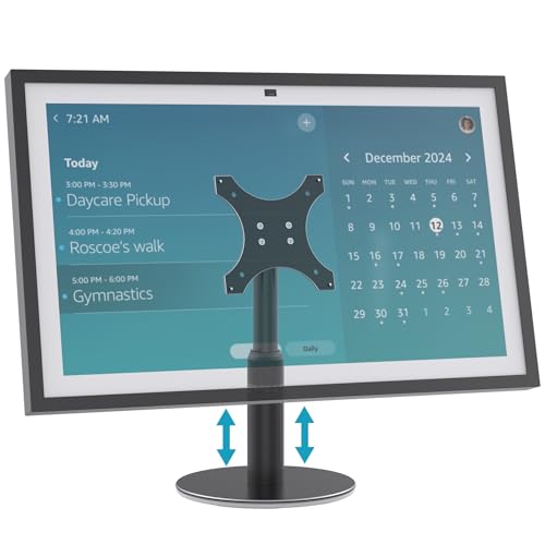 Swivel & Tilt Stand for Show 15/21 Matte Black Aircraft-Grade Aluminum Ajustable Show 15 Stand 6.3-9.5 Height-Adjustable No Tools Required Stable Centered Rod Design for Workshop Home Gym Bedroom