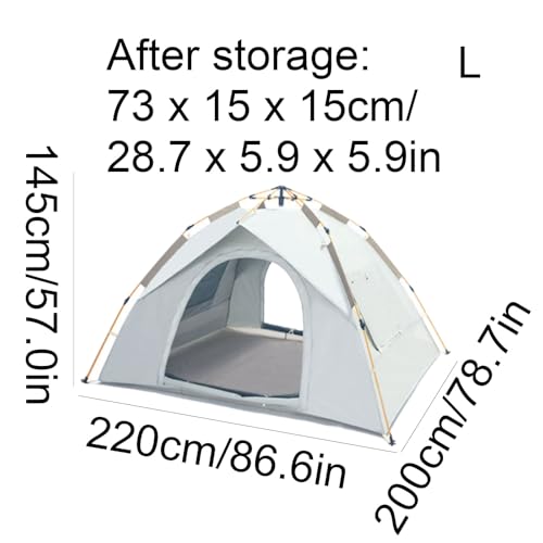 Carpa de camping portátil doble puerta y ventana miniatura 2