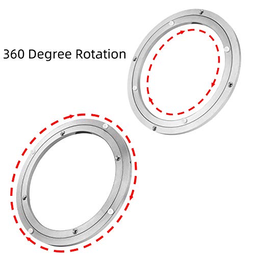 12 Inch Aluminium Lazy Susan Turntable Bearing, Starvast Heavy Duty Lazy Susan Hardware Round Rotating Bearing Turntable Base For Kitchen Dining Table (Load Capacity: 132-176 Lbs) #TOP1