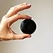 SATIA HARA - Black Obsidian mirror disc - healing stone - 5cm diameter - sun visor - healing protection energy cleaning - handmade in Mexico