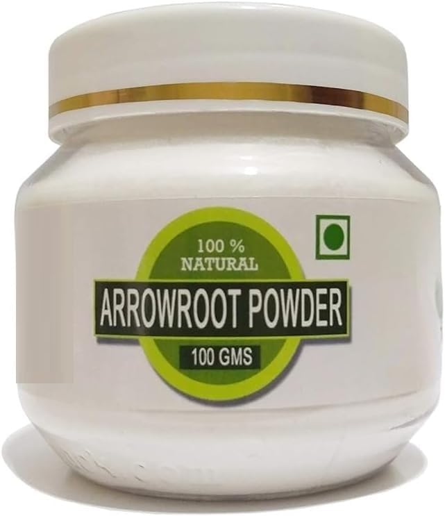 JB Arrowroot Powder for Skin Care, 100gm | Natural & Organic for Soothing Skin, Anti-Aging, and Moisturizing | Perfect for Face Masks and DIY Skincare