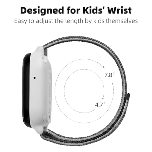 OWKEY Lot de 2 bracelets de rechange en nylon pour enfants compatibles avec Gizmo Watch 3 2 1/Gabb Watch 2 1/SyncUP Kids Watch, design auto-agrippant, facile à mettre et à enlever, respirant et – vue 4