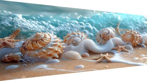 Broderie Diamant Océan 70x140cm Anti-Stress | Grand Kit Diamond Painting Adulte
