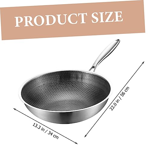 Wok de acero inoxidable con superficie antiadherente panal miniatura 2