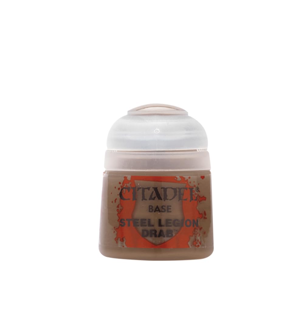 Citadel Steel Legion Drab Base: 12Ml Games Workshop Paint