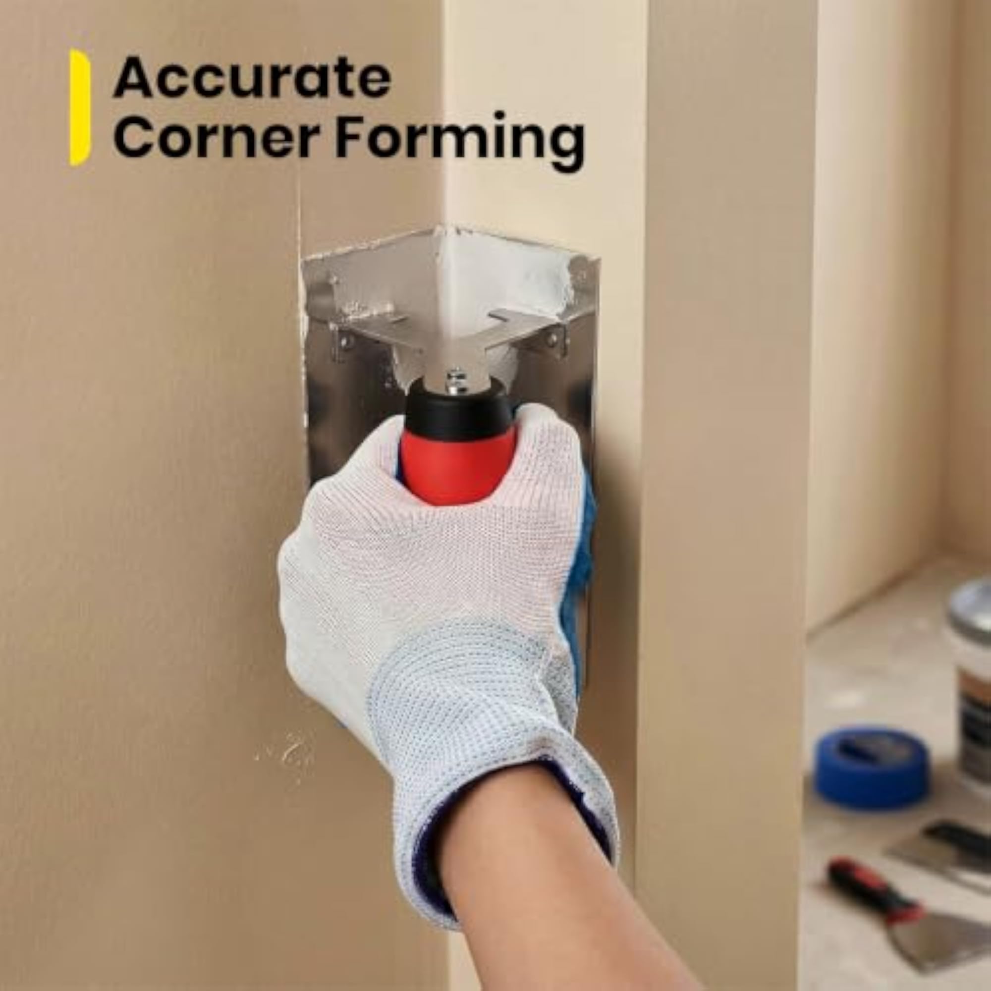Stainless Steel Concrete Edger Inner Corner Trowel with Handle