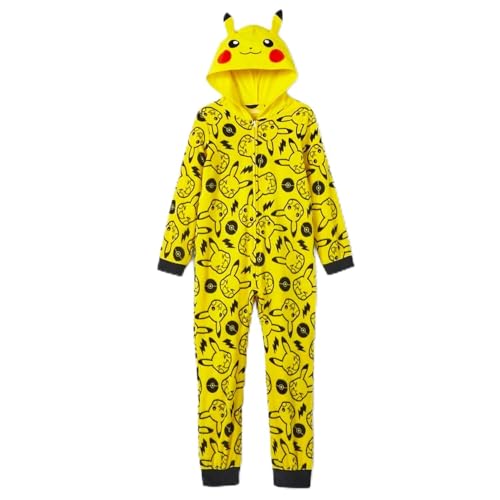 Pijama Pokemon Onesie com Capuz – Conjunto com Macacão Pikachu com Capuz de Pelúcia Tamanho 4-5 Plus Marcador, Mais | Macacão Pokemon para meninos, crianças, crianças, multicoloridos