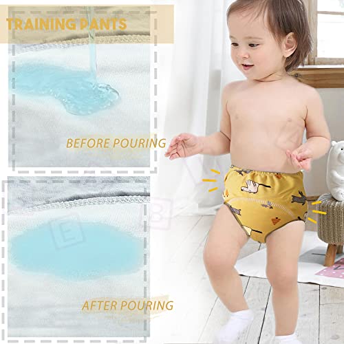 Image of Bembika Baby Training Pant Soft Cotton Reusable Potty Training Pants For Kids Leak-Resistant, Padded Underwear For Babies To Support Diaper Free Transition (M Size For 12-18 Months Pack Of 3)