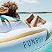 FUNBOY Giant Inflatable Luxury Yacht Speed Boat Pool Float, Two Cupholders, Luxury Float for Summer Pool Parties and Entertainment