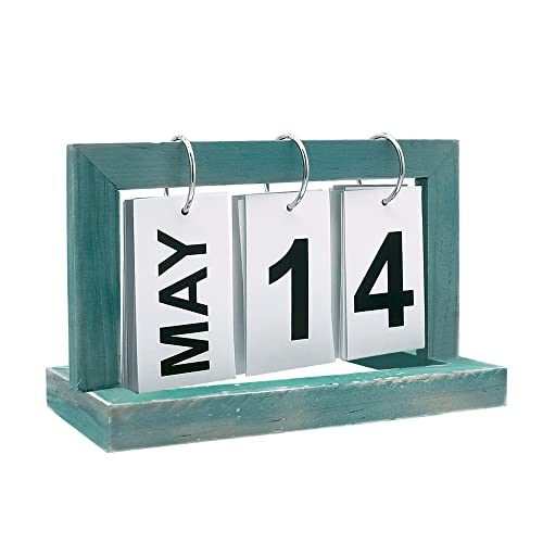 Calendrier perpétuel en bois DIYOMR pour sublimer votre bureau rétro