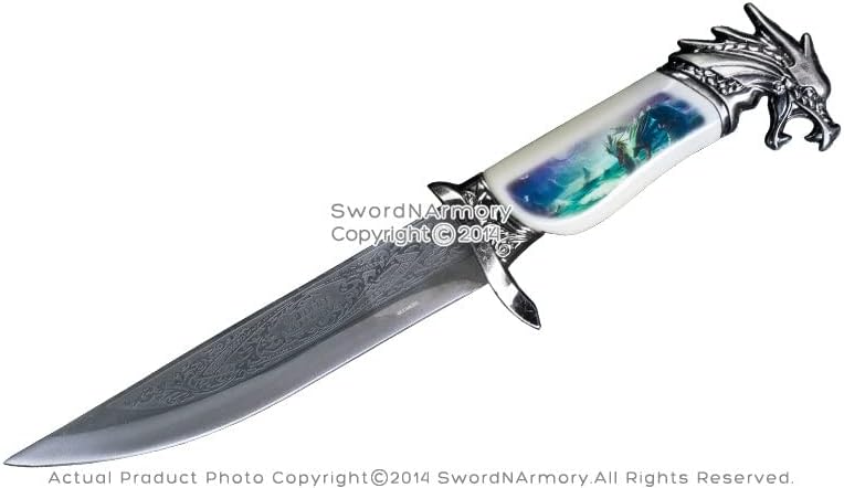 Munetoshi 13.5" Fantasy Fierce Dragon Bowie Gift Knife with Scabbard Souvenir image 5