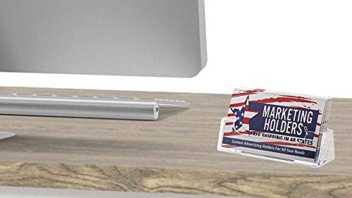 Single Pocket Acrylic Business Card Holder For Table, Fits 49 Cards - Clear 19782 #TOP7