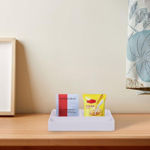 Operitacx Tea Bag Storage Box Organizer with 3 Compartments Clear Acrylic Holder for Tea Coffee Sugar Packets Kitchen and Office Countertop Compact 6X4X2 Inch - Image 4