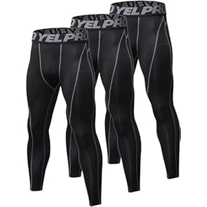 Yuerlian Mens Running Leggings Cool Dry Gym Tights Leggings for Men Compression Base Layer Sport Pants
