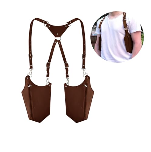 Retro Leather Underarm Bag Anti Theft Crossbody Bag Anti Pickpocket Adjustable Outdoor Phone Wallet Pouch Unisex4