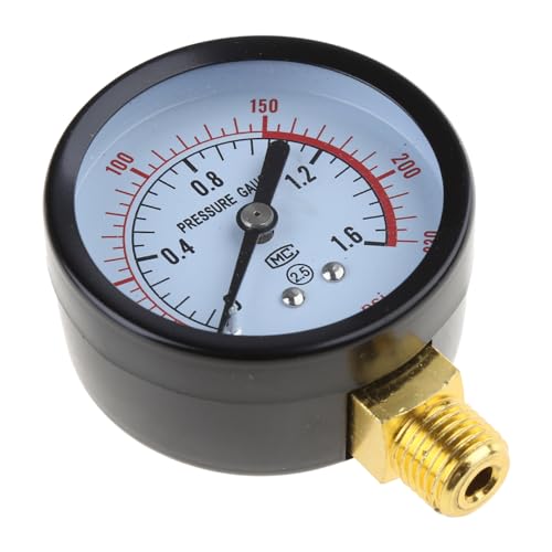 Guojiang Pressure Gauge Iron/Plastic for Case Horizontal/Vertical Type Double Scale Gauge Air Compressor Gauge 3 Different Types Diaphragm Type
