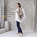 First Organic Cotton Pregnancy Pillow for Sleeping & Baby Feeding made with Natural Kapok Filling – Cooling Nursing & Comfort Pillow for Maternity Support & Side Sleepers – Removable Cover Included!