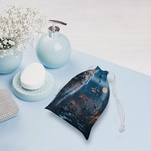 Drawstring Storage Bag Female Lynx Gym String Bag Durable Washable for Men Women3