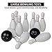 Large Size Thickened Kids Bowling Set, Indoor and Outdoor Sports, Family Sports Games, Plastic Bowling Toys, Bowling for Kids 2-5(10 Bottles, 2 Balls)