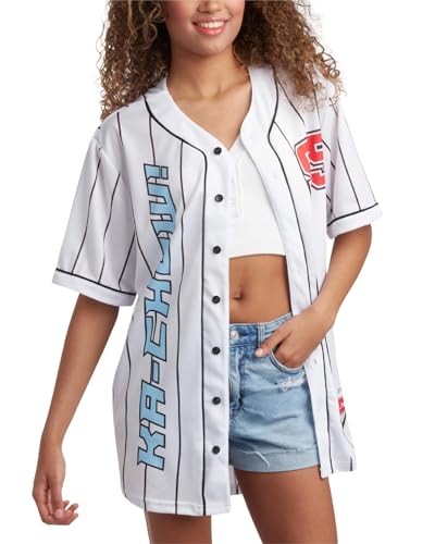 Image of Disney Womens Baseball Jersey Lightweight Graphic Baseball Shirts for Women | 100% Polyester Fabric, Lightweight & Breathable, Mesh or Button-Down Styles