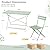 MELLCOM 5-Piece Foldable Patio Dining Set with Rectangular Table and Chairs, Weather-Resistant Iron Outdoor Dining Set for 4 People, Outdoor Table and Chairs for Patio, Yard, Indoor, Green