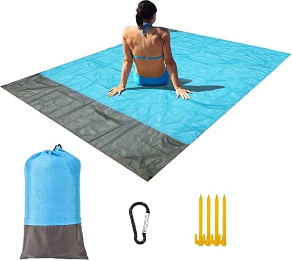 Vidhi Sales Beach Blankets | Picnic Blankets | Picnic Mat Beach Mat | Sand Free Waterproof Family Picnic Pad Pocket Fast Drying Oversize Portable Soft Lightweight-image-33