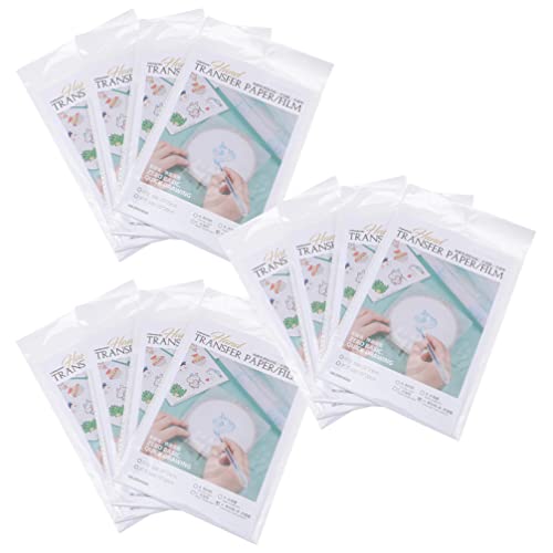 VICASKY Embroidery Stabilizer Paper Water-Soluble Film 12pcs Transfer Paper for Hand Sewing DIY Embroidery Stabilizers