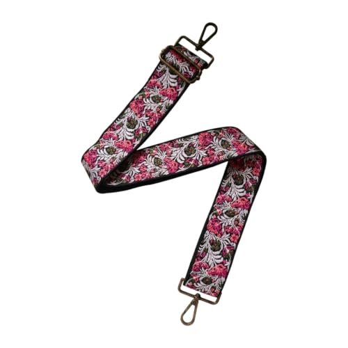 Image of Flower Purse Strap Replacement Embroidery Crossbody Shoulder Strap for Handbag Canvas Purse Extender Accessories