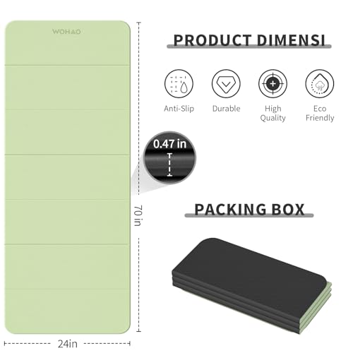 7-Fold Yoga Mat 70"x24" - 1/2 Inch Thick Folding Exercise Mat, Compact Non-Slip TPE Mat for Travel, Storage, Yoga & Home Gym, Lightweight & Portable - Image 4