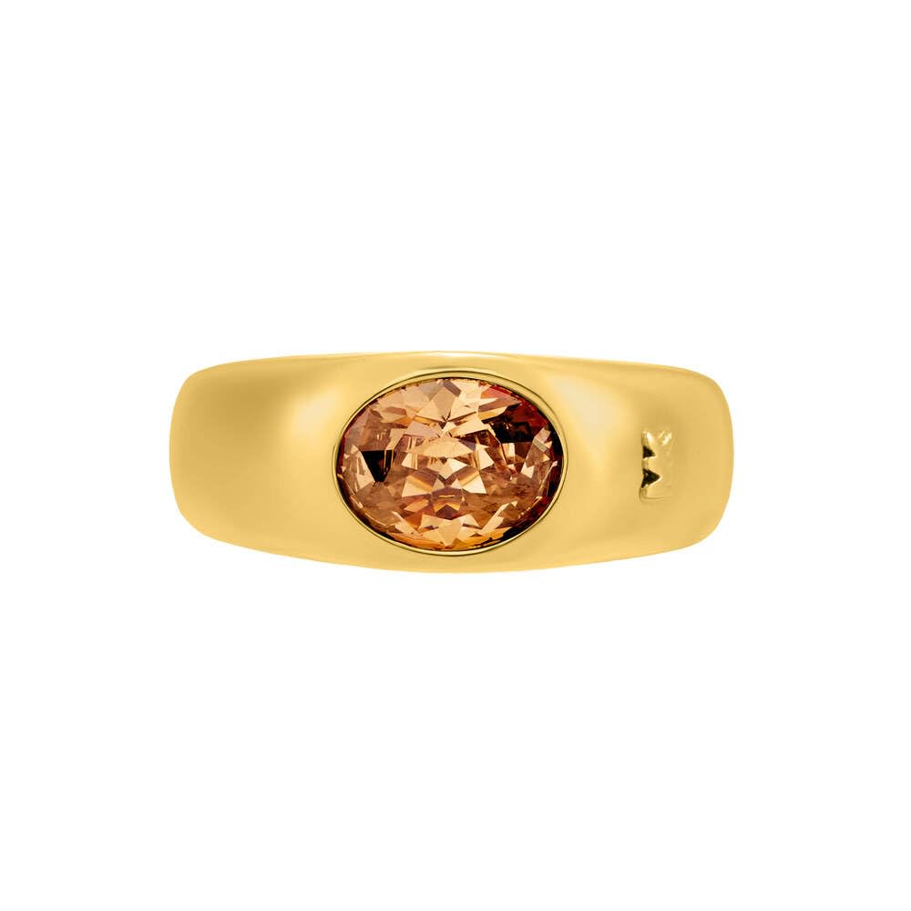 Michael Kors Premium Women's Gold-Tone Brass Ring, MKJ84847106