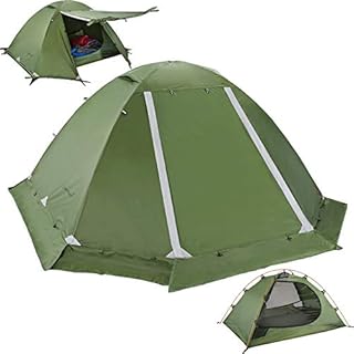 Clostnature Lightweight 2-Person Backpacking Tent - 4 Season Ultralight Waterproof Camping Tent, Large Size Easy Setup Tent for Winter, Cold Weather, Family, Outdoor, Hiking and Mountaineering