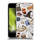 Head Case Designs Officially Licensed Harry Potter Hogwarts Pattern 2 Deathly Hallows XXXVII Gel Case [Military Grade Protection] Compatible with Apple iPhone 5c