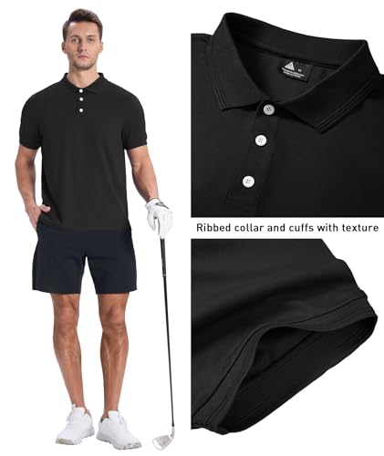 ZITY 3 Pack Mens Polo Shirts Short Sleeve Sports Moisture-Wicking Golf Shirt Business Causal Summer Tops4