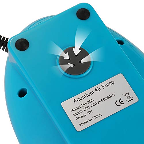 image for XpertMatic DB-366 Quiet Aquarium Air Pump for 10-90 Gallon Fish Tank, 