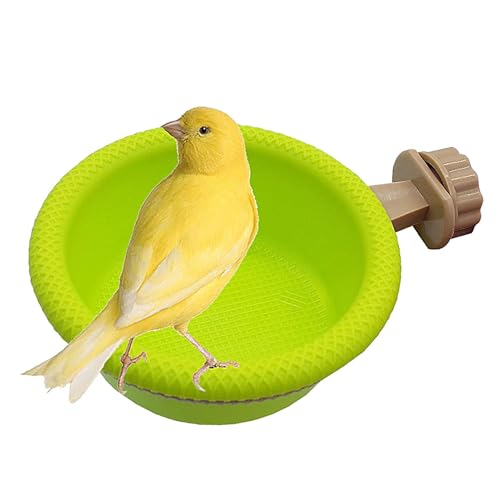Baño de pájaros - caja de ducha de loros al aire libre | Bañera canaria, accesorio de jaula para periquitos pequeños y medianos, recipiente de baño para aves mascotas, suministros de limpieza para ave