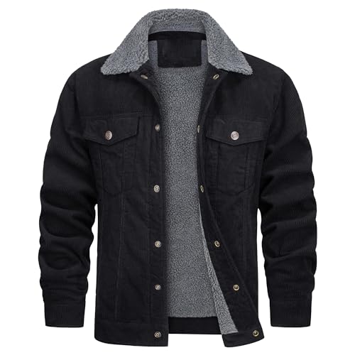 Veste velours côtelé homme chaude contre le froid et le vent d'hiver