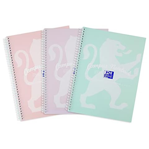 Oxford A4 Pastel Notebooks with Optik+ Paper Cover