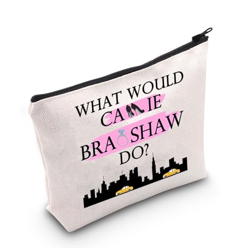 JNIAP Romantic Comedies TV Series Inspired Gift What Would Do Cosmetic Bag Tv Character Fan Merch (What Would Car-rie Bag)