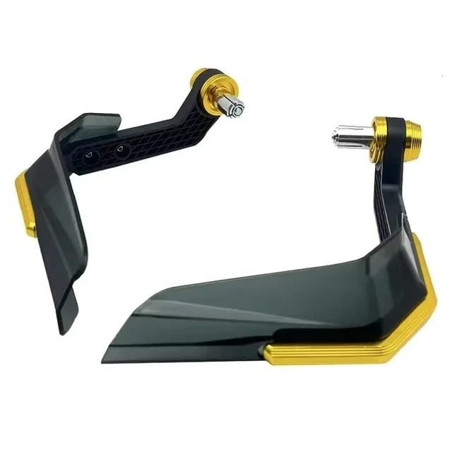 Deflettore antivento per protezioni manubrio da 7/8' | Per protezione leva freno moto con rinforzo in alluminio(Gold)