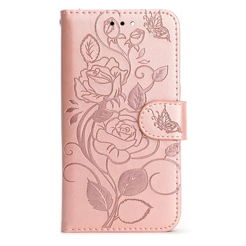 Protection Samsung S25 Plus en cuir rose avec béquille et verre de sécurité inclus