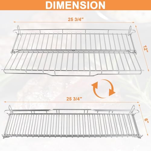 PETKAO 66044 Grill Warming Rack for Weber GS4 Genesis II 300 Series, Genesis II E310 E315 E320 E330 E335 S315 Grill Parts,Upgrade Two-sided Rack Replacement Parts for Weber Genesis 2 Grill Accessories by PETKAO - Image 3
